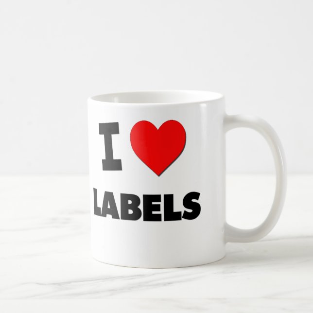 Mug J'aime des étiquettes (Droite)