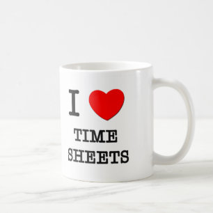 Mug J'aime des feuilles de présence