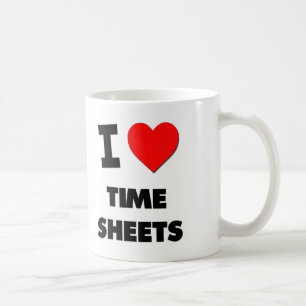 Mug J'aime des feuilles de présence