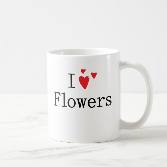 Mug J'aime des fleurs (Droite)