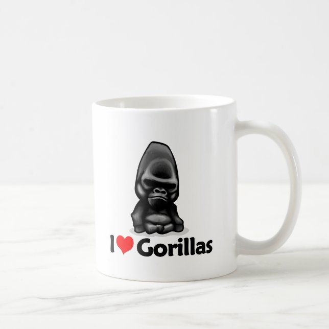 Mug J'aime des gorilles (Droite)