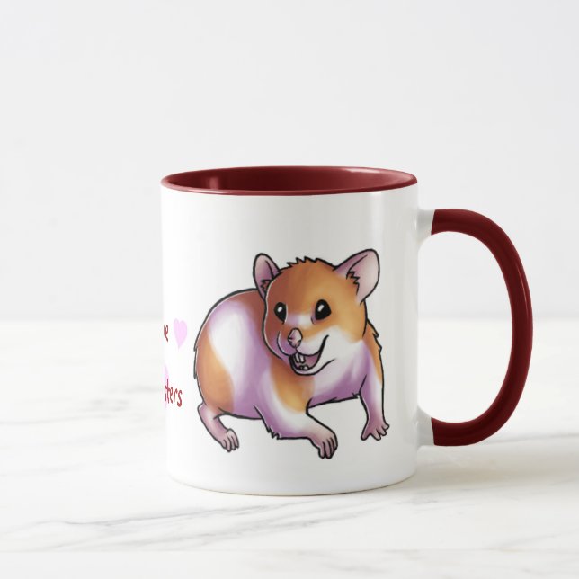 Mug J'aime des hamsters (Droite)