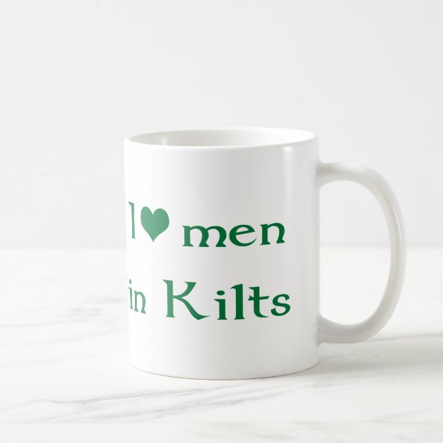 Mug J'aime des hommes dans des kilts (Droite)