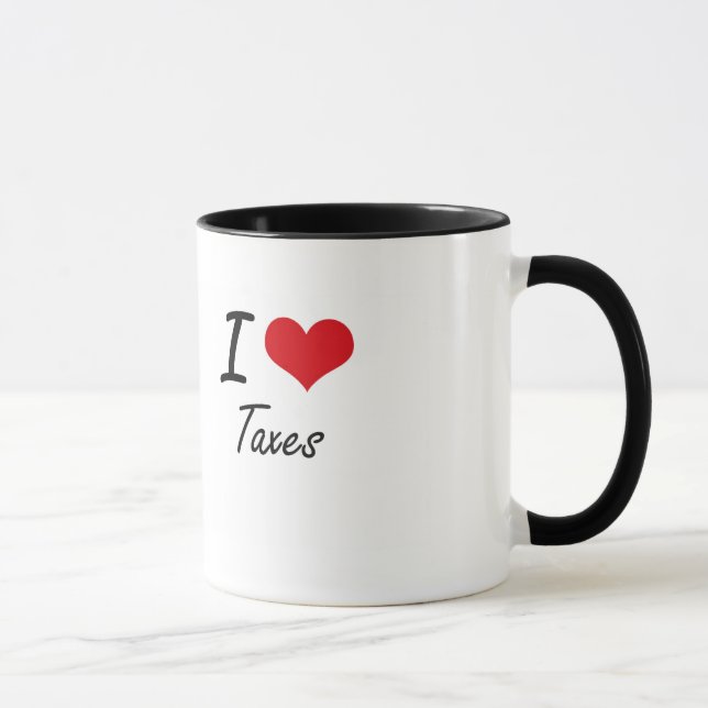 Mug J'aime des impôts (Droite)