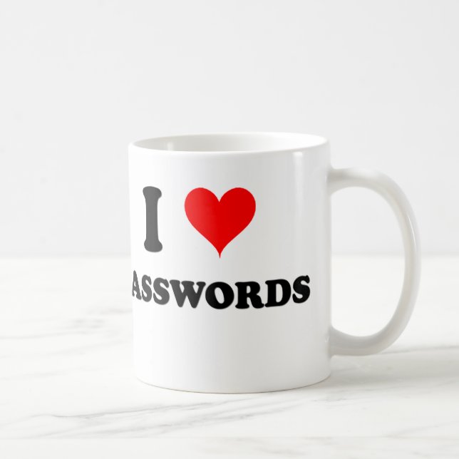 Mug J'aime des mots de passe (Droite)
