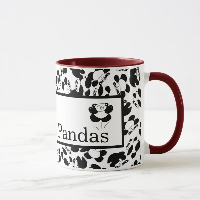 Mug J'aime des pandas (Droite)