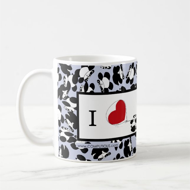 Mug J'aime des pandas (Gauche)