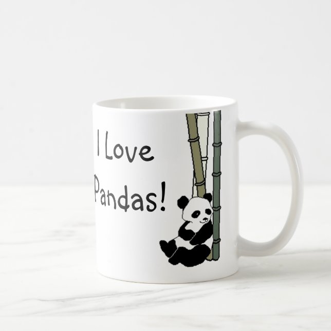 Mug J'aime des pandas (Droite)