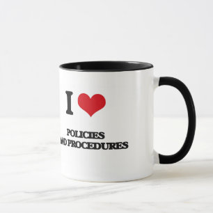 Mug J'aime des politiques et des procédures