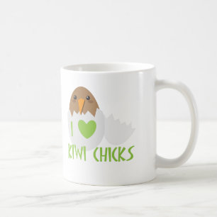 Mug J'aime des POUSSINS de KIWI avec un oiseau de la