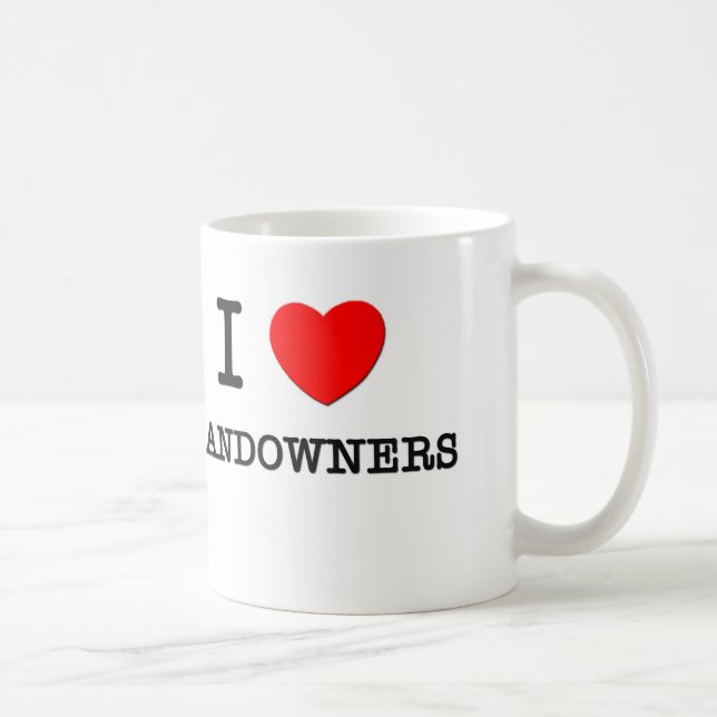 Mug J'aime des propriétaires terriens (Droite)
