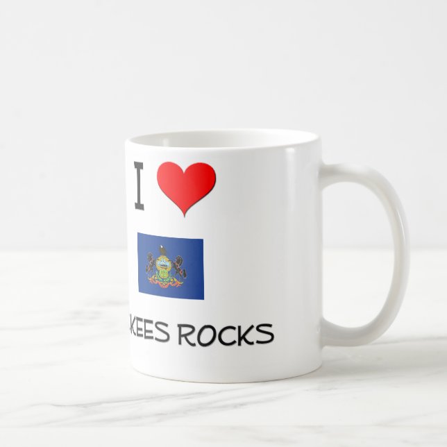 Mug J'aime des roches Pennsylvanie de Mckees (Droite)