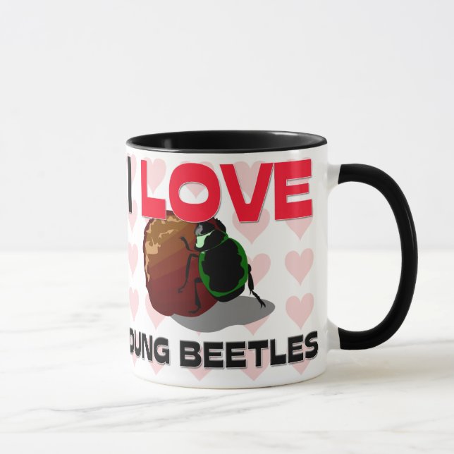 Mug J'aime des scarabées de Dung (Droite)