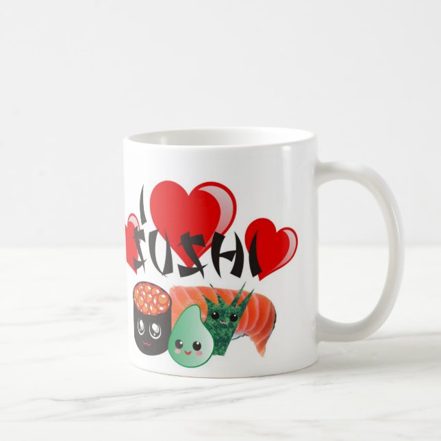 Mug J'aime des sushi (Droite)