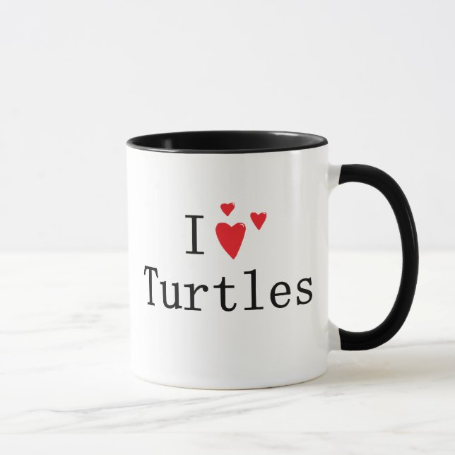 Mug J'aime des tortues (Droite)
