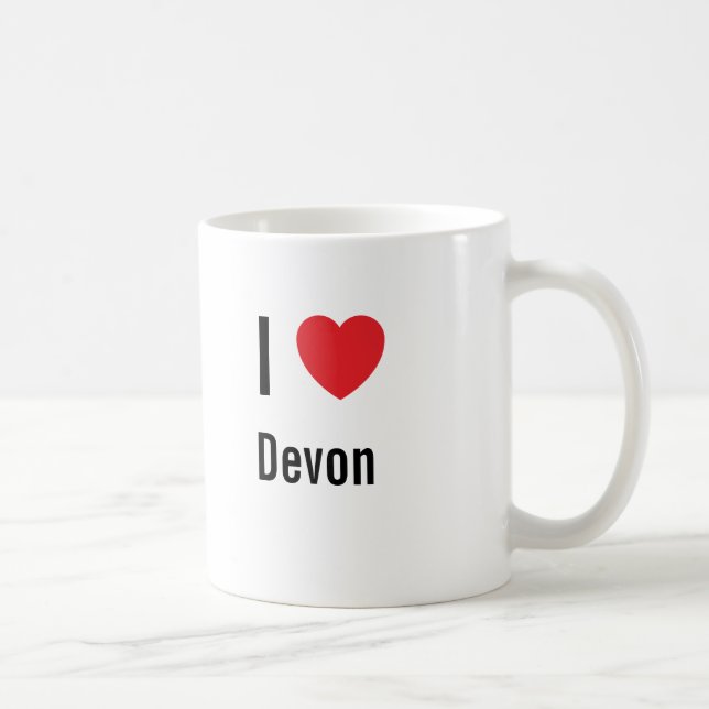 Mug J'aime Devon (Droite)