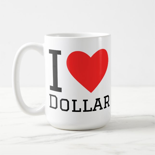 Mug J'aime dollar (Gauche)