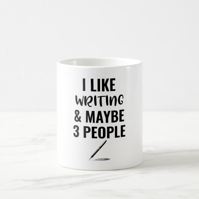 Mug J'Aime Écrire Et Peut-Être 3 Personnes (Centre)