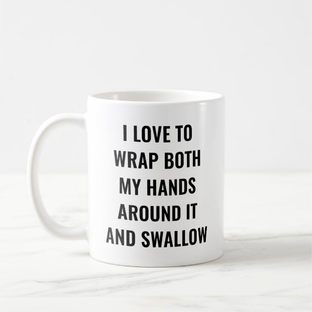 Mug J'Aime Enrouler Les Deux Mains Autour De Moi Et Av (Gauche)