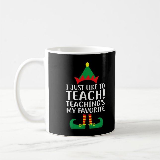 Mug J'aime enseigner l'enseignement de mon Elf favori  (Gauche)