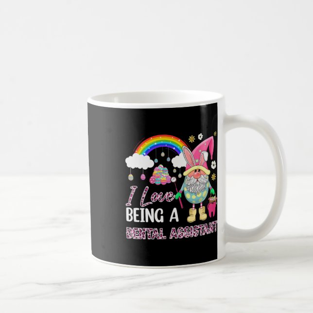 Mug J'Aime Être Assistant Dentaire Pâques Oeufs Pâques (Droite)
