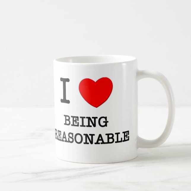 Mug J'aime être raisonnable (Droite)