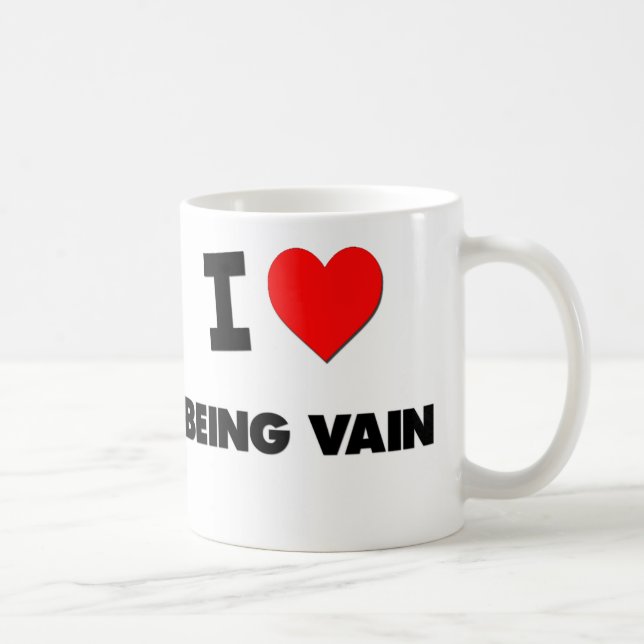 Mug J'aime être vain (Droite)
