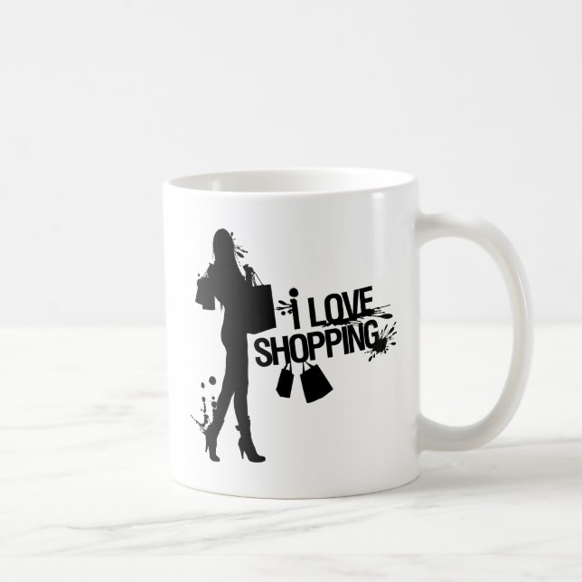 Mug J'aime faire des emplettes (Droite)