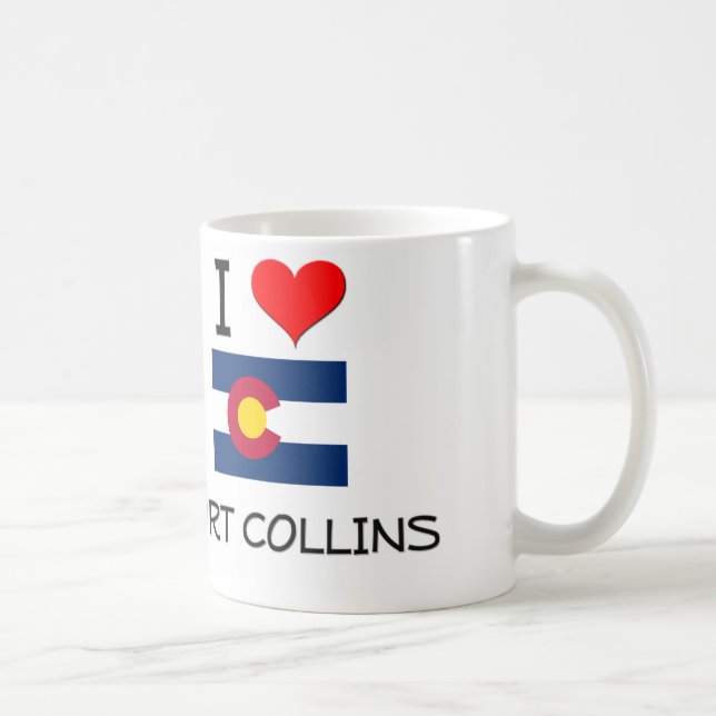 Mug J'aime FORT COLLINS le Colorado (Droite)