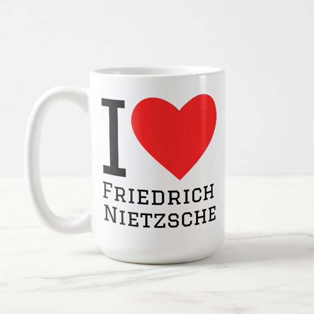 Mug J'aime Friedrich nietzsche  (Gauche)