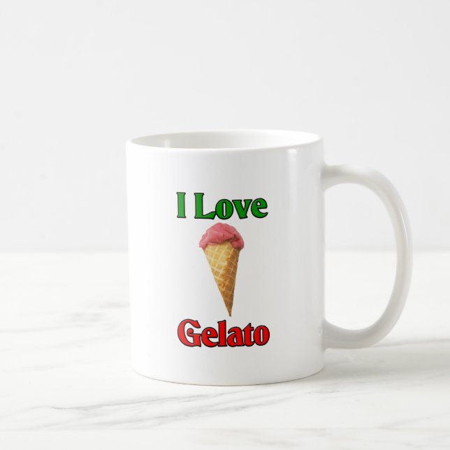 Mug J'aime Gelato (la crème glacée italienne) (Droite)