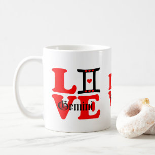 Mug ♊ J'Aime Gemini-Best Zodiac Signe café classique