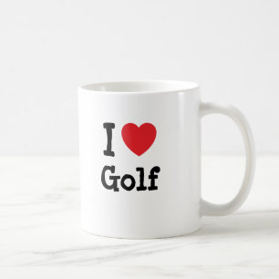 Mug J'aime Golf coeur personnalisé