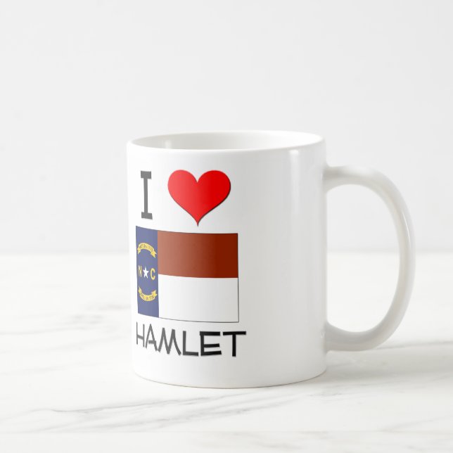 Mug J'aime Hamlet la Caroline du Nord (Droite)