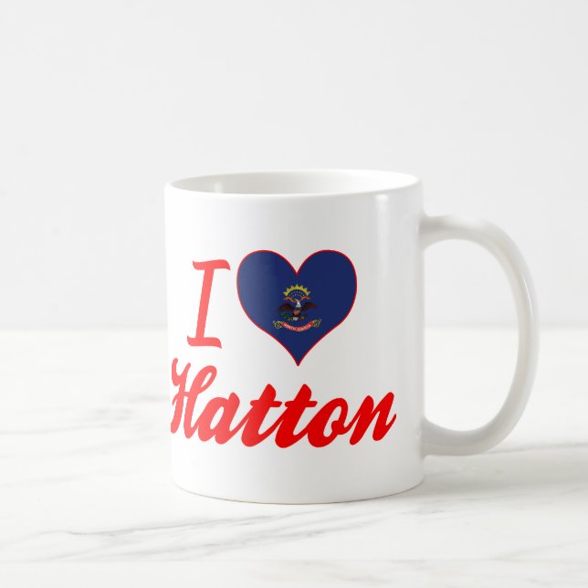 Mug J'aime Hatton, le Dakota du Nord (Droite)