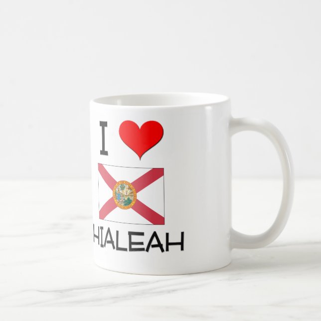 Mug J'aime HIALEAH la Floride (Droite)