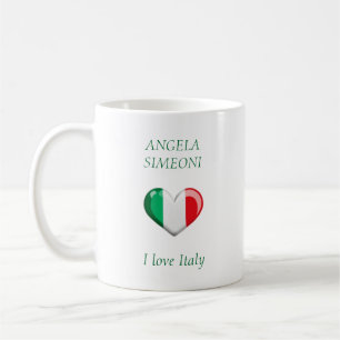 Mug J'aime Italie Votre nom