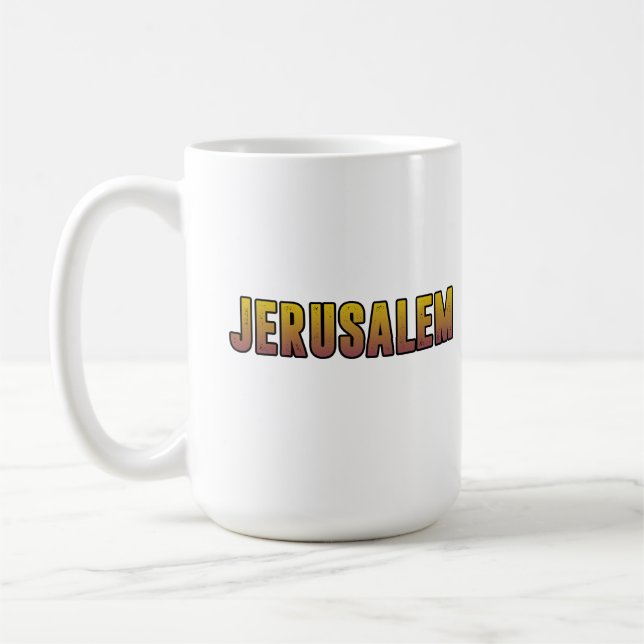 Mug J'aime Jérusalem Israël (Gauche)