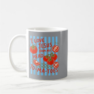 Mug J'aime Jésus depuis mes tomates de tête Pun chréti