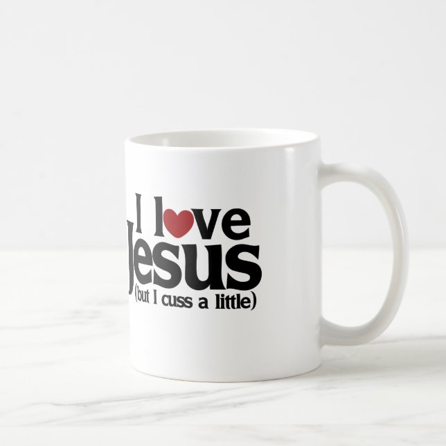 Mug J'aime Jésus mais j'ai un peu de (Droite)