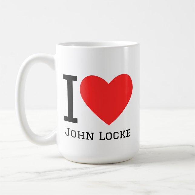 Mug J'aime John Locke  (Gauche)