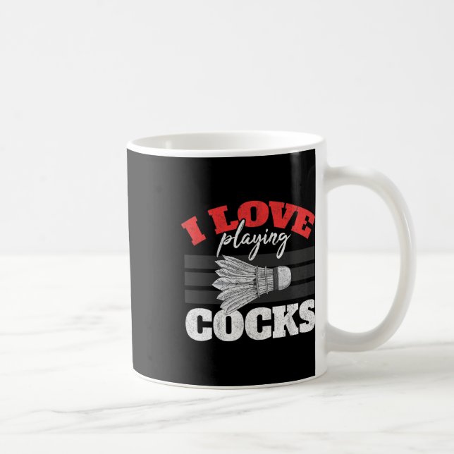 Mug J'Aime Jouer S Shuttle Birdie Badminton (Droite)