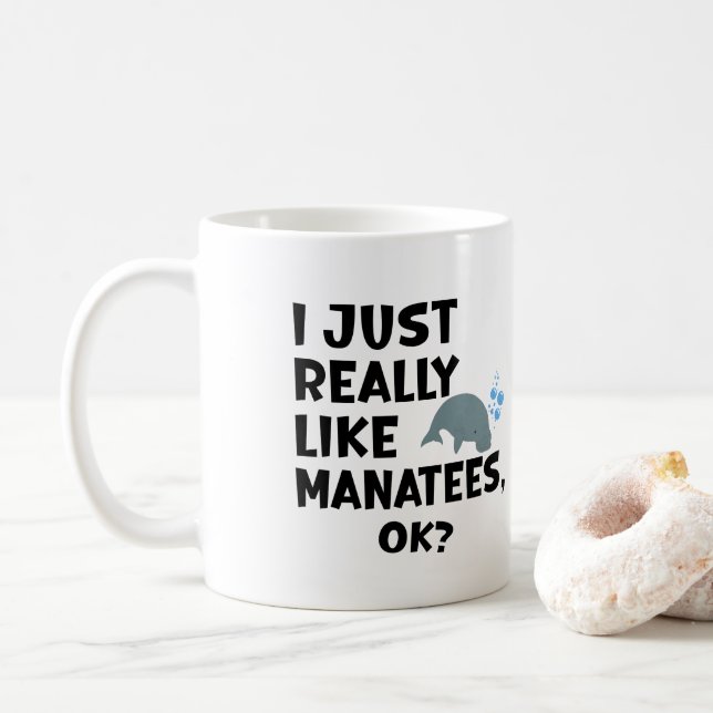 Mug J'aime Juste Vraiment Les Lamantins, Ok? (Avec donut)