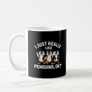 Mug J'aime Juste Vraiment Les Manchots OK Drôle Amateu
