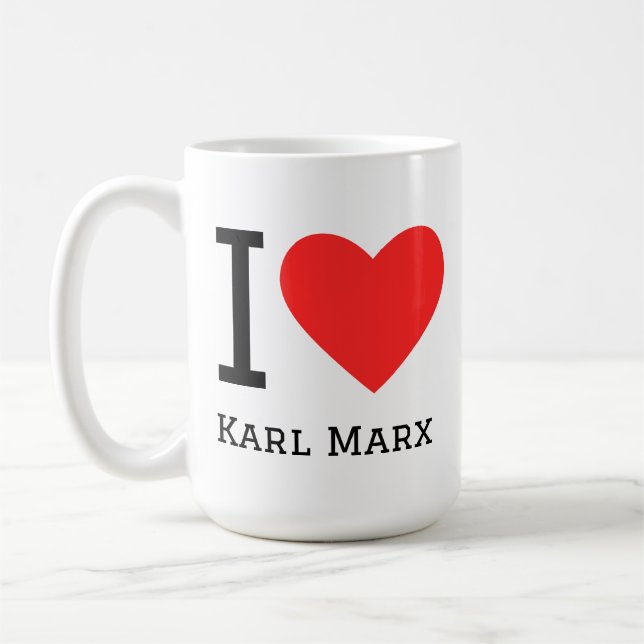 Mug J'aime Karl Marx  (Gauche)