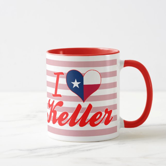 Mug J'aime Keller, le Texas (Droite)