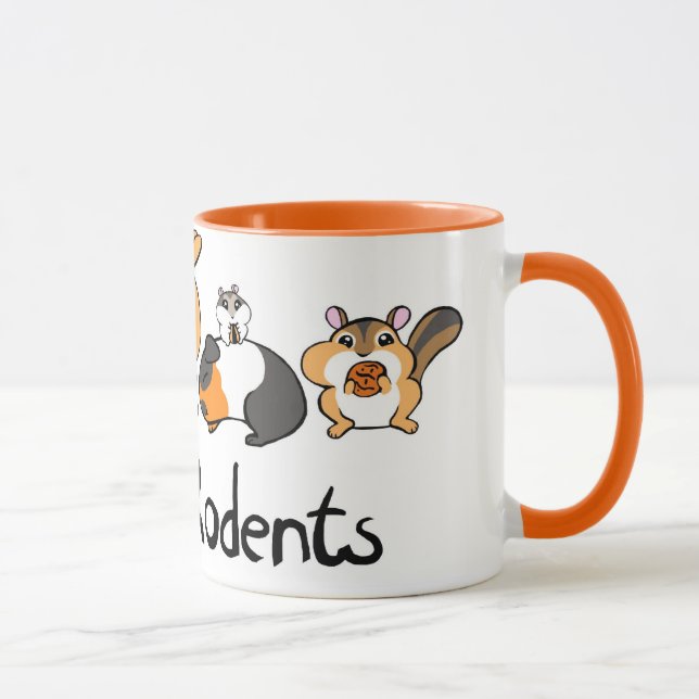 Mug J'aime la bande dessinée mignonne de rongeurs (Droite)