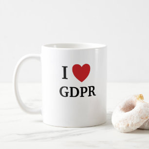 Mug J'aime la citation drôle de protection des donné