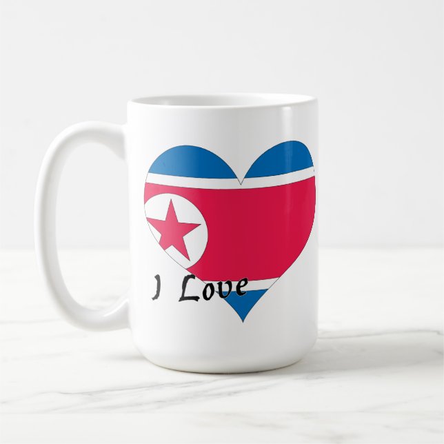 Mug J'aime la Corée du Nord (Gauche)