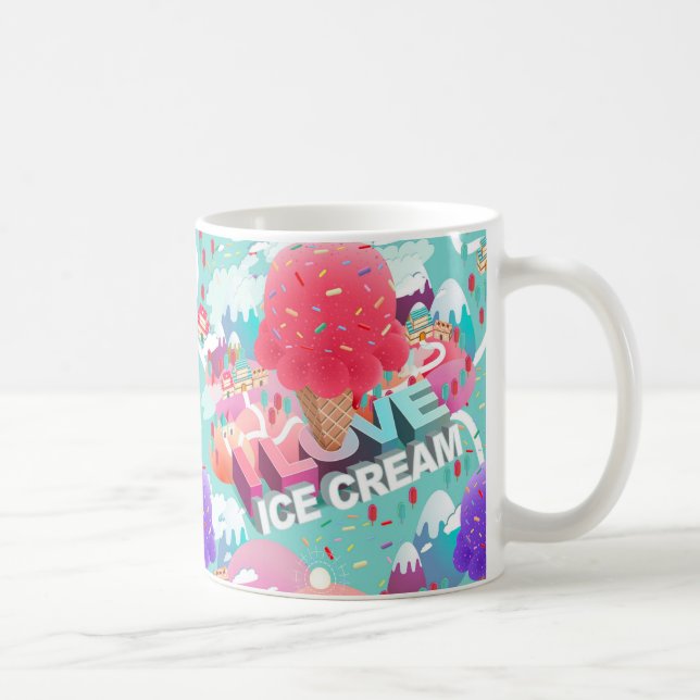 Mug j'aime la crème glacée (Droite)